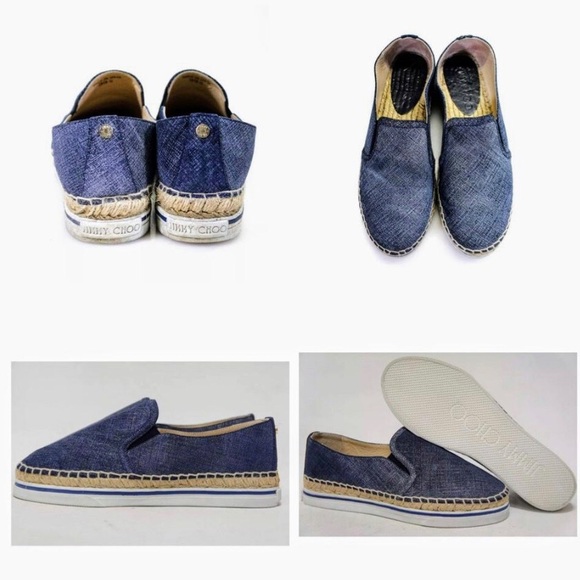 💚💚💛💛JIMMY CHOO💚💚BLUE DENIM LEATHER💛💛 - Picture 7 of 7